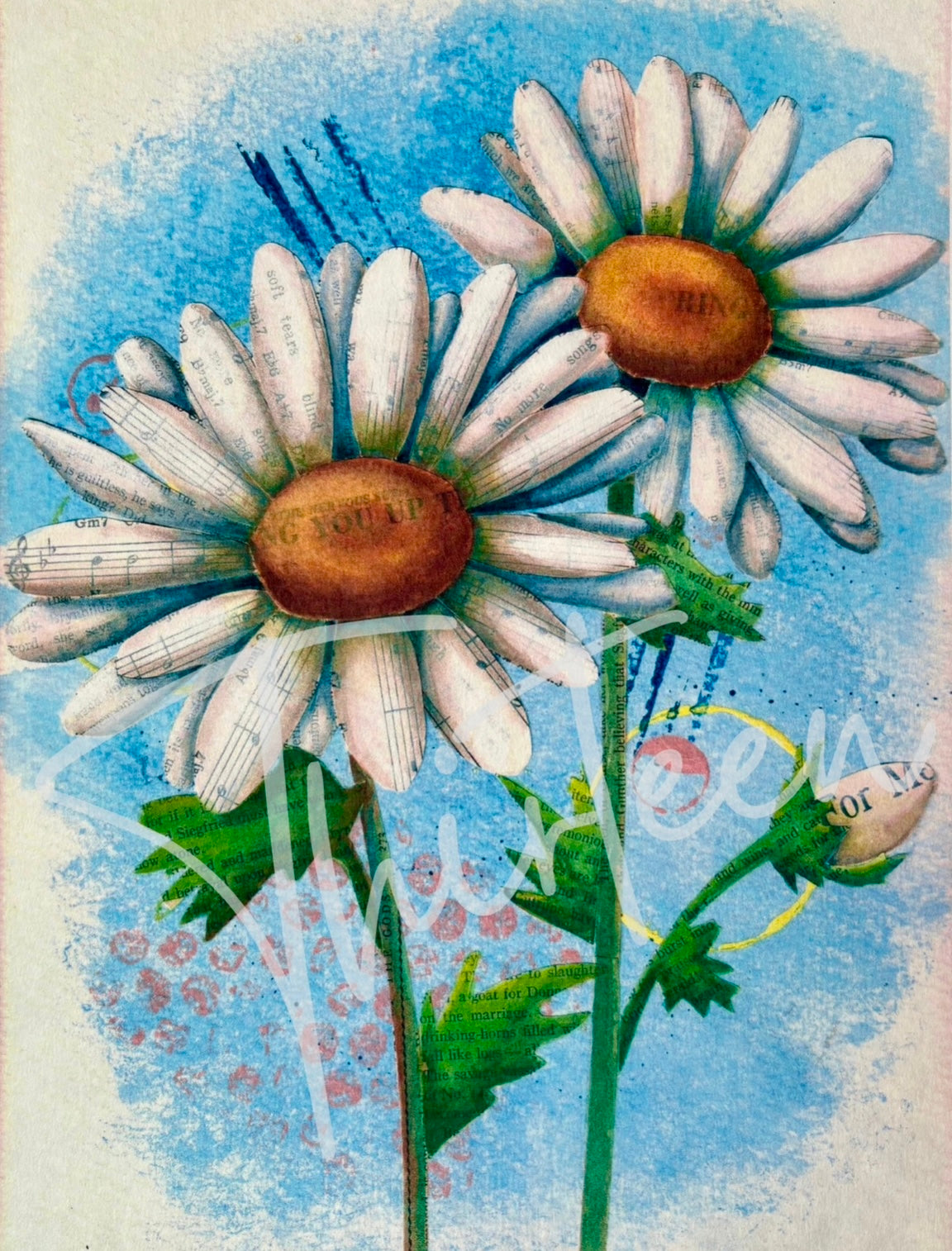 "Cover Me In Daisies" Decoupage Paper