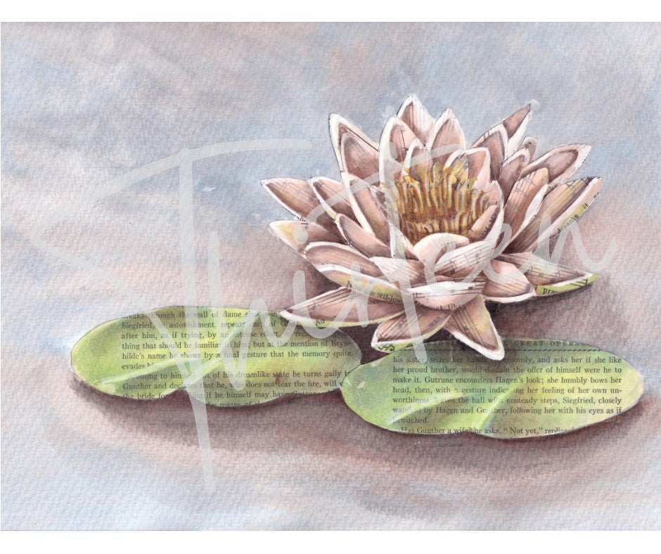"Lily/Lotus" Decoupage Paper