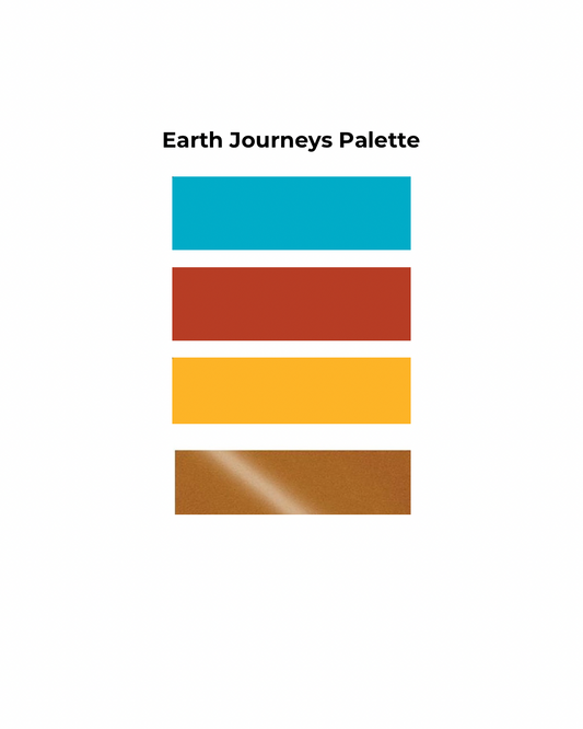Flow & Color Series: Earth Journeys Intuitive Alcohol Ink 8x8 Ceramic Tile Kit