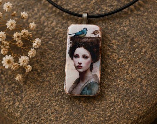 The Bird Whisperer Domino Necklace