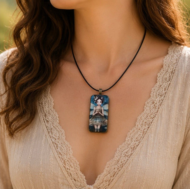 Enchanted Tutu Fairy Domino Necklace