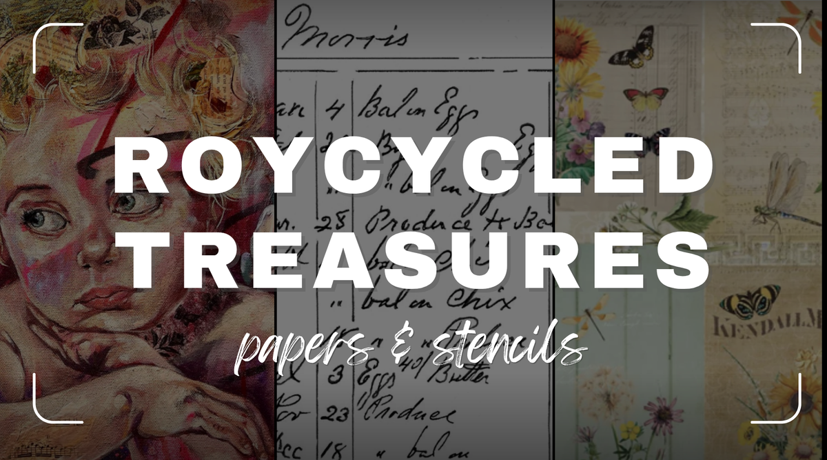Roycycled Treasures Decoupage Papers &amp; Stencils