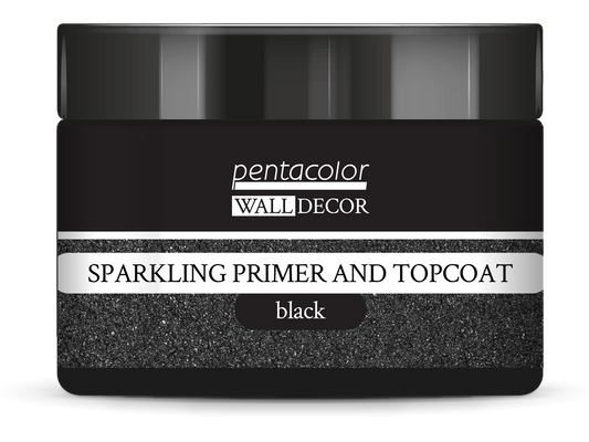 Pentart WD Sparkling Primer and Topcoat 150 ml black