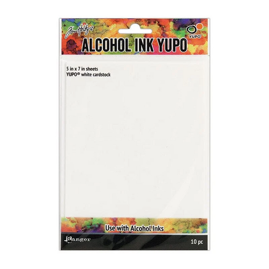 Tim Holtz® Alcohol Ink Yupo®  Paper, White, 5x7,  10 pc.