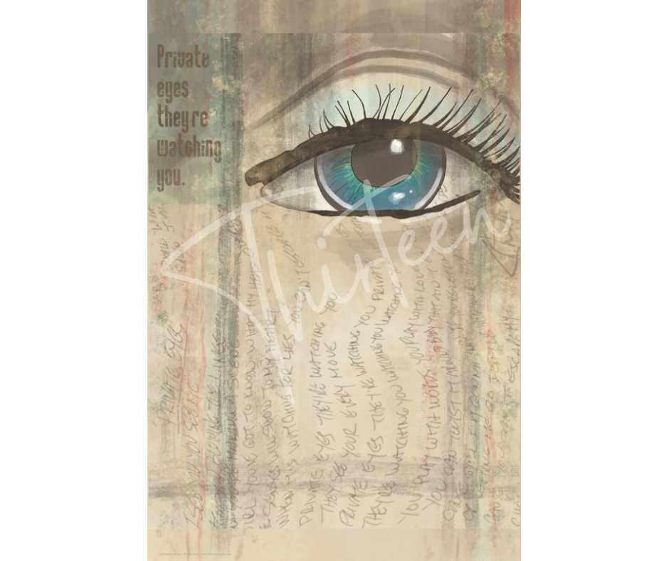 "Private Eyes" Decoupage Paper