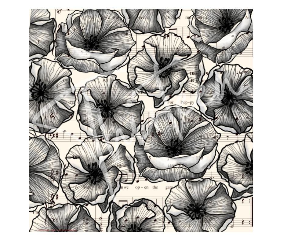 "Poppies" Decoupage Paper