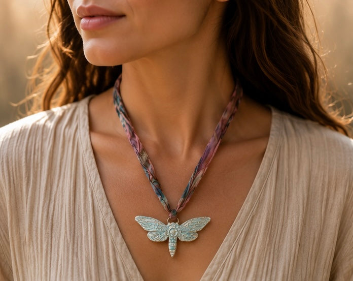 Blue Dragonfly Necklace