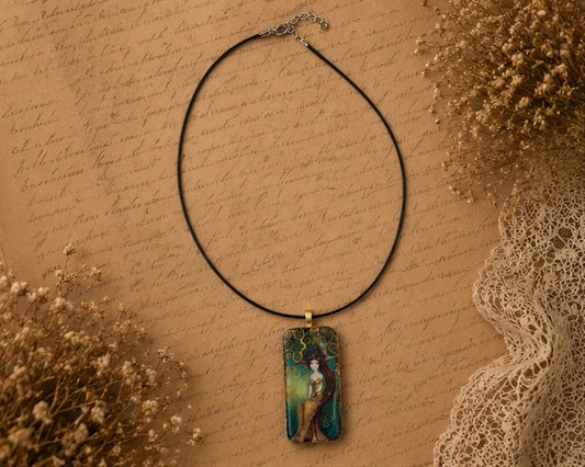 The Tree of Light Domino Art Necklace