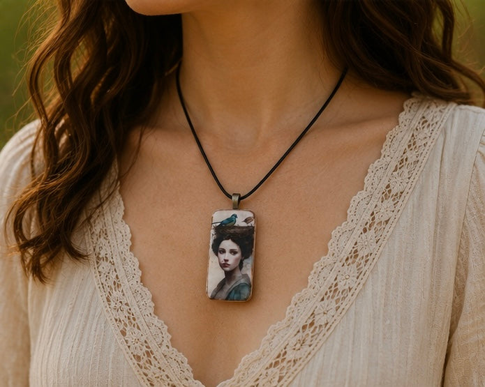 The Bird Whisperer Domino Necklace