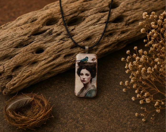 The Bird Whisperer Domino Necklace
