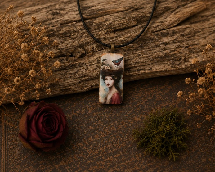 The Birdkeeper Domino Necklace
