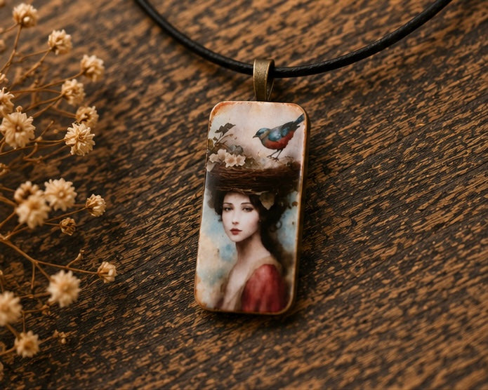 The Birdkeeper Domino Necklace
