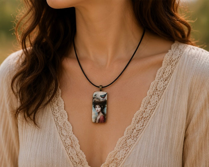 The Birdkeeper Domino Necklace