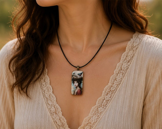 The Birdkeeper Domino Necklace