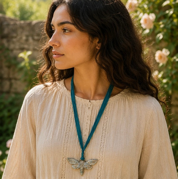 Steampunk Dragonfly Statement Necklace
