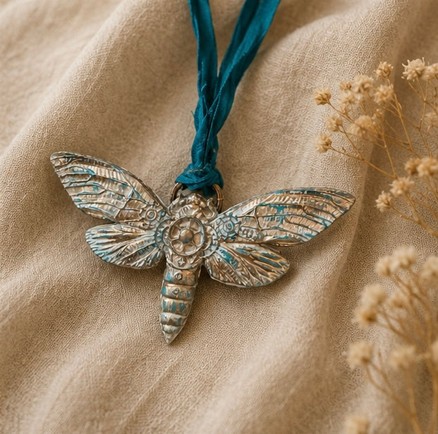 Steampunk Dragonfly Statement Necklace