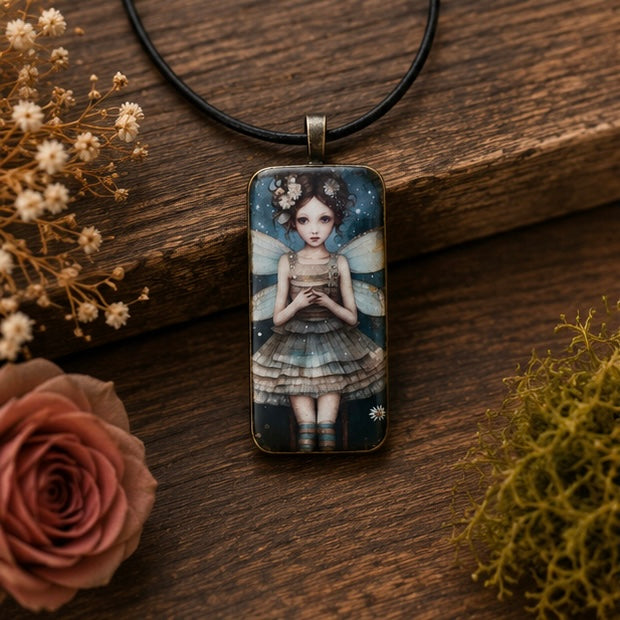 Enchanted Tutu Fairy Domino Necklace